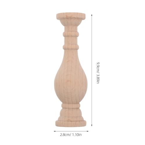 Balaustres de madera de 10x3 cm VALICLUD mini columnas romanas para muebles 4