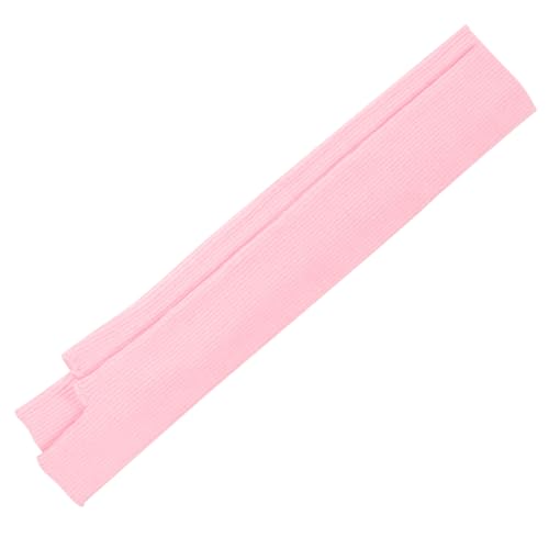 VALICLUD 1 Par Cubrebrazos de punto mangas de brazo para mujer más cálido viseras Cinturón women mangas de mano para mujer cubre brazos para mujer cubrebrazos calientes lana de cordero rosa