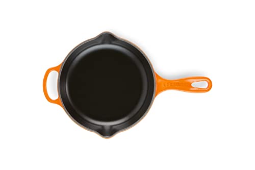 LE CREUSET Signature Gusseisen Brat- und Servierpfanne, Rund, Ø 20 cm, Für alle Herdarten inkl. Induktion geeignet, 1,51 kg, Ofenrot, 20182200900422