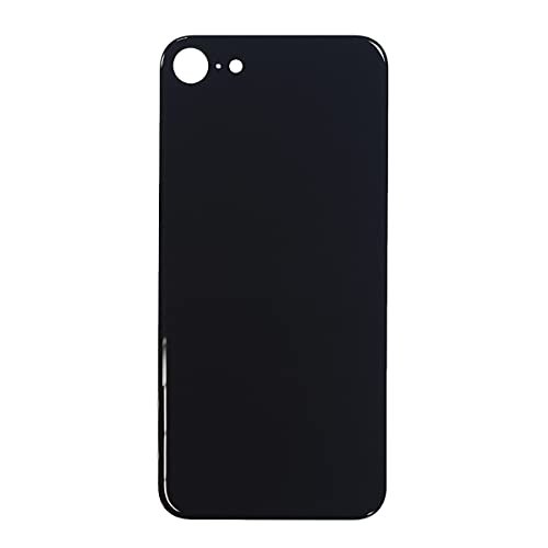 Smartex® Back Cover Glass Rear Housing Replacement compatibile with iPhone SE Model 2020, Black, SE 2020