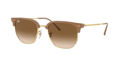 Ray-Ban RB4416 Sunglasses Bundle: RB 4416 NEW CLUBMASTER 672151 New Clubmaster Beige On Arista and Eyewear Cleaning Kit