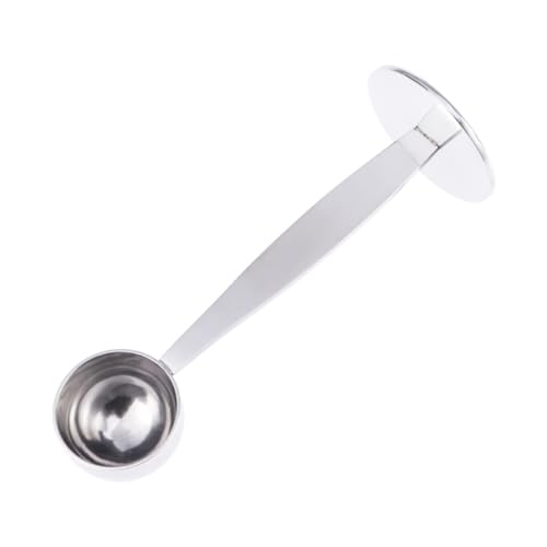 LIFKOME 10g Cucchiaio Di Misura Del Caffè in Acciaio Inossidabile Misurino e Pressino Per Caffè Espresso Cucchiaio Dosatore Base Robusta Per Misurare e Premere