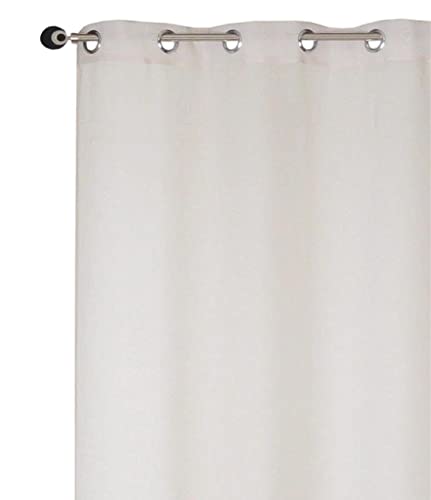 Atout Ciel Eyelet Curtains 140 x 240 cm Beige, W 55.1" x L 94.5" (1 Panels) - Image 4