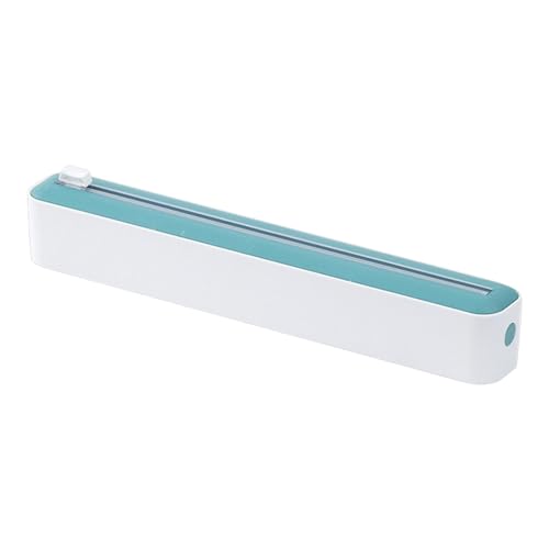 Dispensador de envoltorios con cortador,Organizador de envoltorios con cortador, Soporte magnético para papel de aluminio, Herramienta de cocina para cortar papel de aluminio para envolver alimentos,