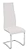COASTER Faux Leather Dining Chairs Chrome and White (Set of 4)