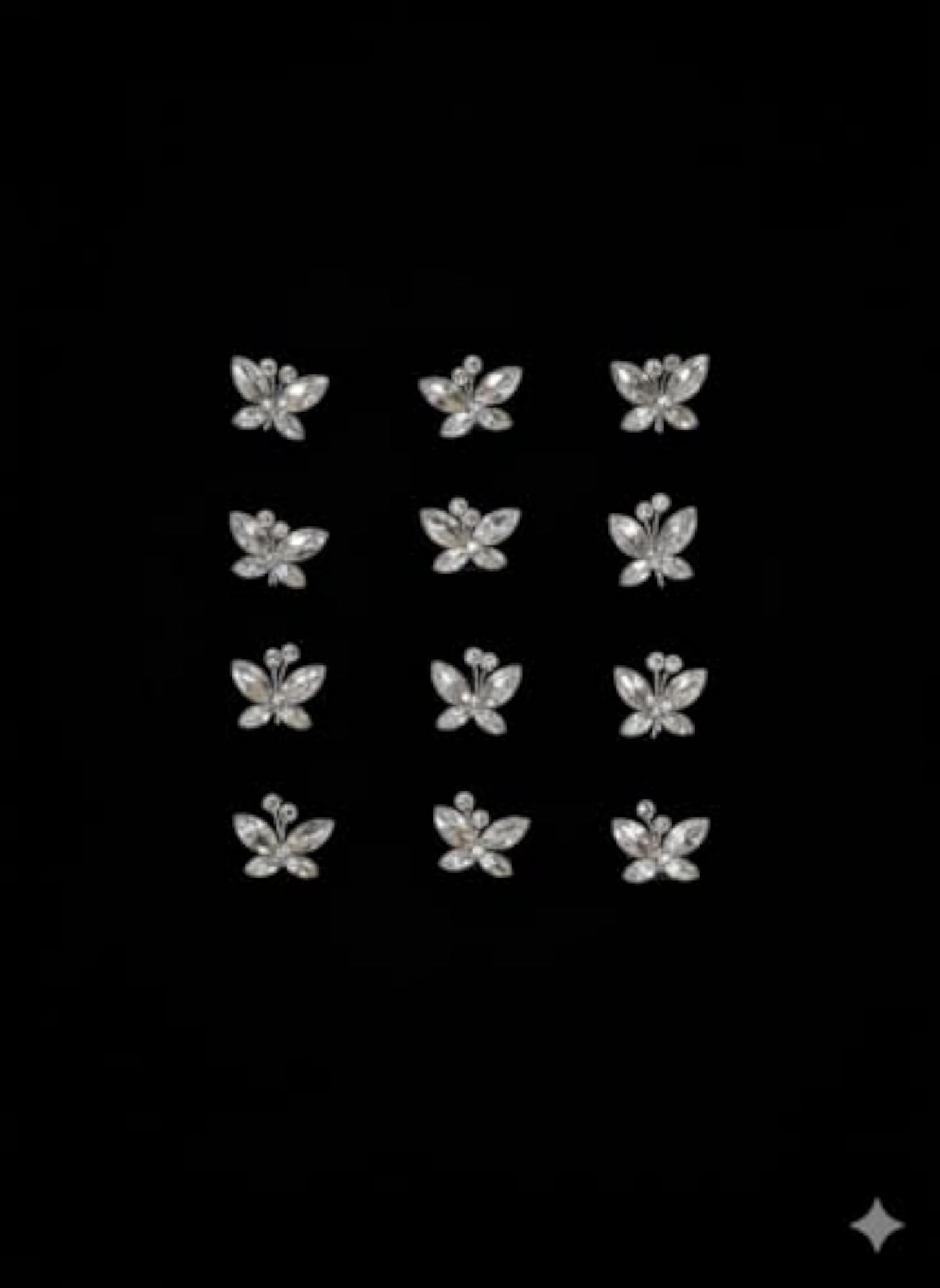 Sparkling Floral and Butterfly Hair Accessory Set