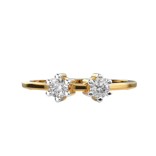 Bague double étoile artisanale en argent 925 massif et moissanite