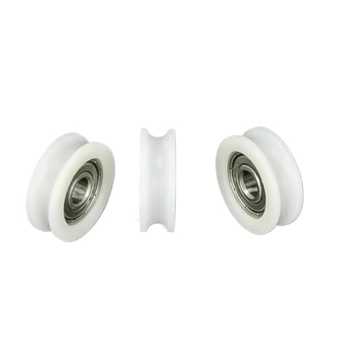Roulement porte coulissante en nylon blanc U6X30X10 pour rail de guidage en U