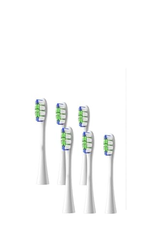 6 �̌����p�u���V�w??�b�h Oclean Flow/X PRO Elite/X /F1/Z1/One/Air2 �\�j�b�N�d�����u���V�m�Y���ƌ݊�������(6 pcs white)
