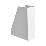 Amazon Basics Rectangular Plastic Desk Organizer, Magazine Rack, White, 2-Pack - Image 5