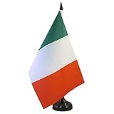 AZ FLAG Bandera de Mesa de Italia 21x14cm - BANDERINA de DESPACHO Italiana 14 x 21 cm