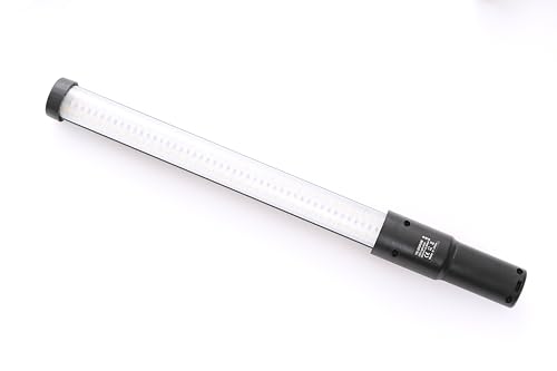 REFLEX CAMERA Portable 20W RGB Light Stick with Barndoor, 1-100% Brightness, 2700-7500K, 1/4\" Screw Built-in Lithium Battery, Metal Body, Special Effects Modes, Remote Control, Power Adapter Included
