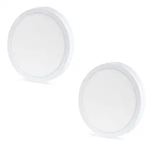 D'Mak Aluminium 22 Watt Led Round Ceiling Surface Panel Light (Warm White (Yellow), Pack Of 2)