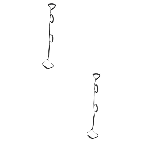 FOMIYES 2pcs Leg Lifting Belt Handicapped Accessories Leg Strap Patella Knee Strap Leg Lifter Disabled Tool Disabled Foot Lift Belt Reacher Grabber Thigh Lifter Strap Hip Kit Black Nylon