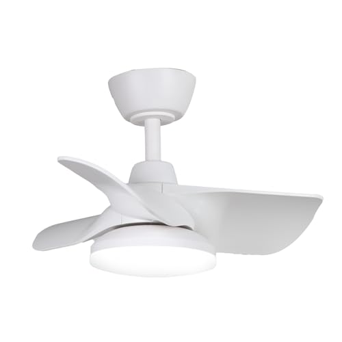 kathy ireland HOME Plumier 22-Inch Downrod Ceiling Fan, Matte White