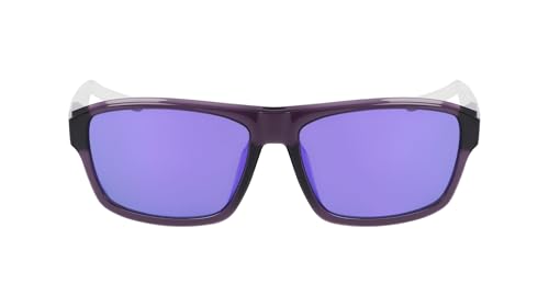 Nike Men's Sunglasses NIKE LIVEFREE TEMPO - Dark Raisin/Purple Mirror with Grey W/Violet Mirror Lens