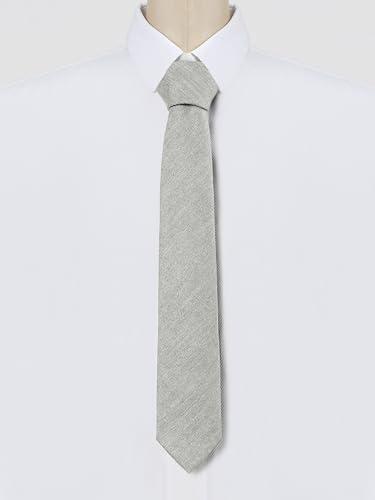 Cravate fine en coton gris idéale pour un style urbain chic au bureau - 2