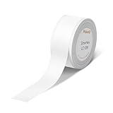 Makeid L1-C Nachfüllband für Etikettiergerät, 12 mm x 4 m, kontinuierliches laminiertes Thermoetikett, wasserdicht, selbstklebend, kompatibel mit Druckern