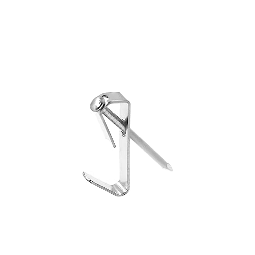 Image of 100 Piece Picture Hanging Kit with 20LB Heavy Duty Hooks, Silver Metal with Nickel Coating, Nail Down Installation, Suitable for Wood, Drywall, Plaster