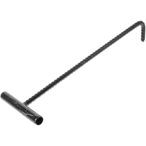 LOORGVEL Gancho en T de Acero Inoxidable 45 CM para Tapas de Alcantarilla y Puertas Enrollables Herramienta de Elevación Manual Resistente y Multifuncional para Uso Industrial y