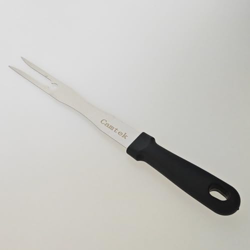 10 tenedores de acero inoxidable para parrilla con mango resistente miniatura 1