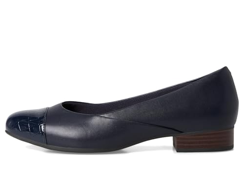Clarks Clarks Collection Women's Juliet Rise Ballet Flat, Navy Leather, 8.5 M US