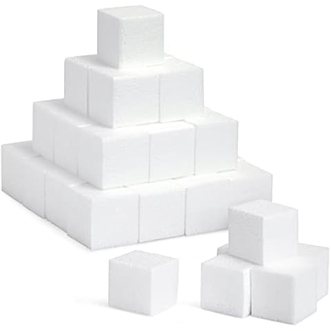 Craft Foam Blocks - 36-Piece Polystyrene Foam Blocks, 5.1 x 5.1 x 5.1 cm Cover