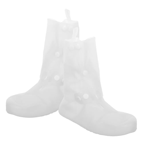 Cubrecalzados impermeables BESPORTBLE, 2 pares: cubiertas antideslizantes para lluvia, fundas para zapatillas y botas, ideales para viaje, exterior y ciclismo, talla 36/37 miniatura 1