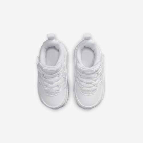Nike Air Max 90 EasyOn Baby/Toddler Shoes (HF6359-102, Shown: White/Metallic Silver/White) Size 44