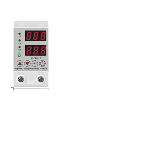 Relais de protection double affichage numérique réglable 63A rail DIN 230V