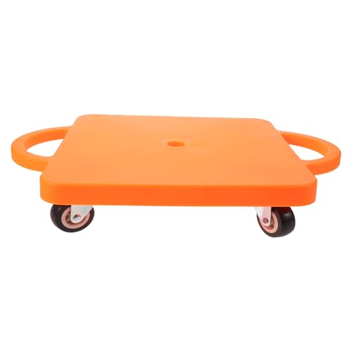 LOPUNER Patinete Infantil de Suelo con Manillar, Patinete Deportivo con Ruedas de plástico para Equipamiento de Gimnasio Escolar y Juegos Deportivos de Interior, Color Naranja.