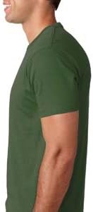Next Level Men's Premium Fitted Sueded Crew, Military Green, Large - Image 4