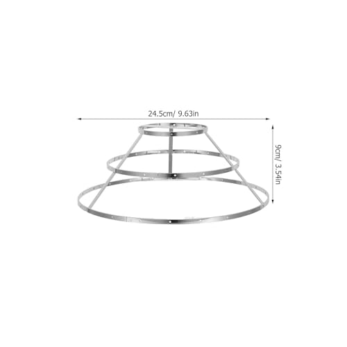 Support d'abat-jour pour suspension décorative en fer argenté DIY