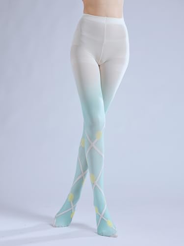 Image of Sahabowi Women's Sheer Tights, Digital Print Designs Stockings