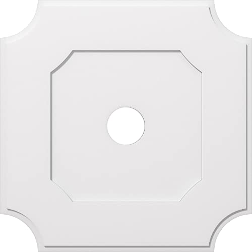 Image of Ekena Millwork CMP40LE-06000 Locke Architectural Grade PVC Contemporary Urethane Ceiling Medallions 40 inchOD x 6 inchID x 24 inchC x 1 inchP