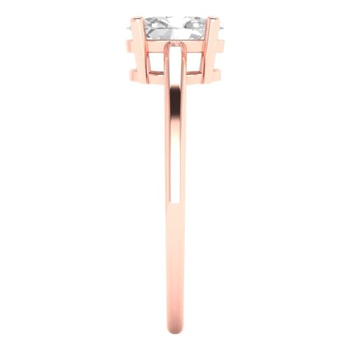 Clara Pucci Solid 14K White Gold Moissanite Ring - 1.71 tcw Round Cut Certified Solitaire with AccentsEngagement Ring for Women, Promise Bridal Rings for Women, Wedding Ring for Women3