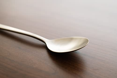 Notbichae Premium Brassware Cutlery Spoon Chopsticks Set Korean Traditional Handmade Tableware Bangjja Yugi With Gift Box 한국 유기 (Round Shape Set) #TOP6