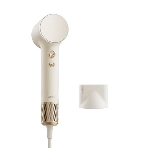 Laifen MINI Hair Dryer, Lightweight and Compact High Speed 200M Ionic Blow Dryer with 110, 000 RPM Powerful Motor for Fast Drying, Low Noise, Hairdryer with Magnetic Nozzle, Child Mode Seash