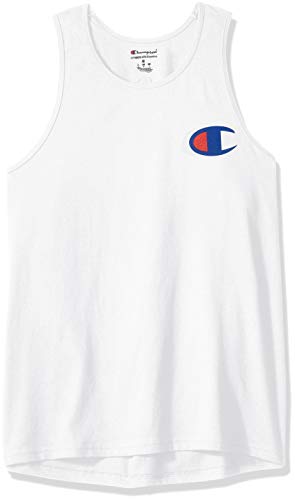 Champion LIFE Men's Graphic Tank, White/Patriotic 'C' Logo, S