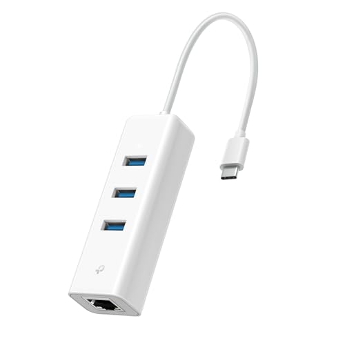 TP-Link USB C to Ethernet Adapter, 3-Port USB Hub Laptop Network Adapter - image 2