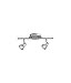 Kuzco Lighting 81612BN Two Light Fixed Track Light, Brushed Nickel Finish with Clear Glass