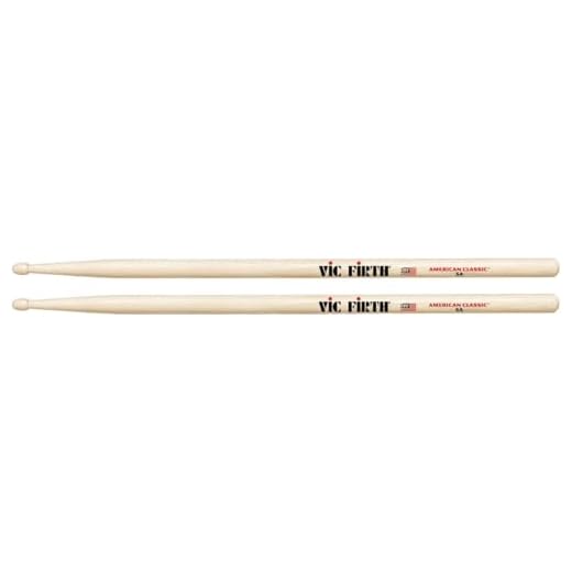 Vic Firth 5A - Baqueta para cajas y baterías (longitud 16", punta de madera), color marrón