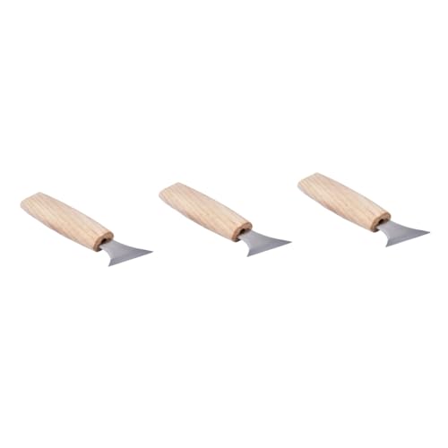 Gogogmee 3pcs Professional Wood Tools Set Chrome-Vanadium Handmade Gouge Carpenter Tools Comfortable Woodworking Kit for Levels