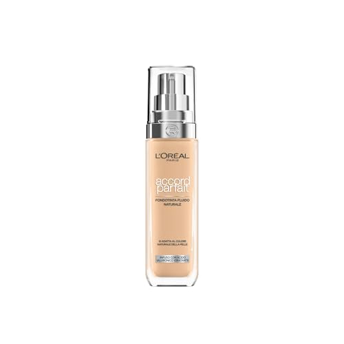 L'Oréal Paris Fondotinta Liquido, Incarnato Uniforme e Illuminato, Finish...