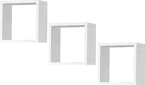 AKORD Wall shelf K Set of 3 square shelves 25x25 cm for books Flowers for living room Bedroom Functional design Laminated board 16mm Color Oak Sonoma