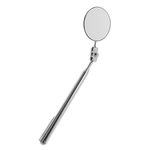 Beatifufu Car Maintenance Inspection Mirror Under Vehicle Inspection Mirror Round Inspection Mirror Telescoping Mirror Mechanical Mirror Tool Extendable Inspection Mirror Cars Silver Metal