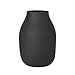 Produktbild blomus -COLORA- Vase L aus Steingut, Peat, hergestellt in hochwertiger Handarbeit, elegante und dekorative Tischvase, flächenschonendes Wohnaccessoire (H / B / T: 20 x 14 x 14 cm, Peat, 65701)