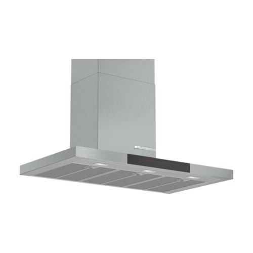 Bosch - Campana Extractora Decorativa de Pared, 90 cm, Serie 6, Extra Silenciosa, Filtros Antigrasa, Acero, DWB98JQ50