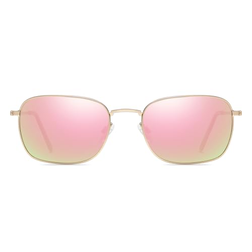 Image of DUCO Square Sunglasses for Men Women Polarized Driving Sun Glasses UV400 Protection Retro Shades DC3038