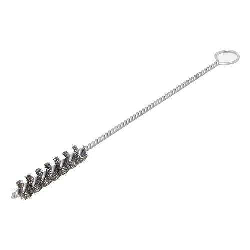 Image of Brush Research 84 Spiral Twist Brush, Stainless Steel 302, Single Stem, 9 /16 inch Diameter, 0.006 inch Wire Diameter, 7-1 /2 inch Shank Length, 10 inch Length, Hand Brush (Pack of 6)